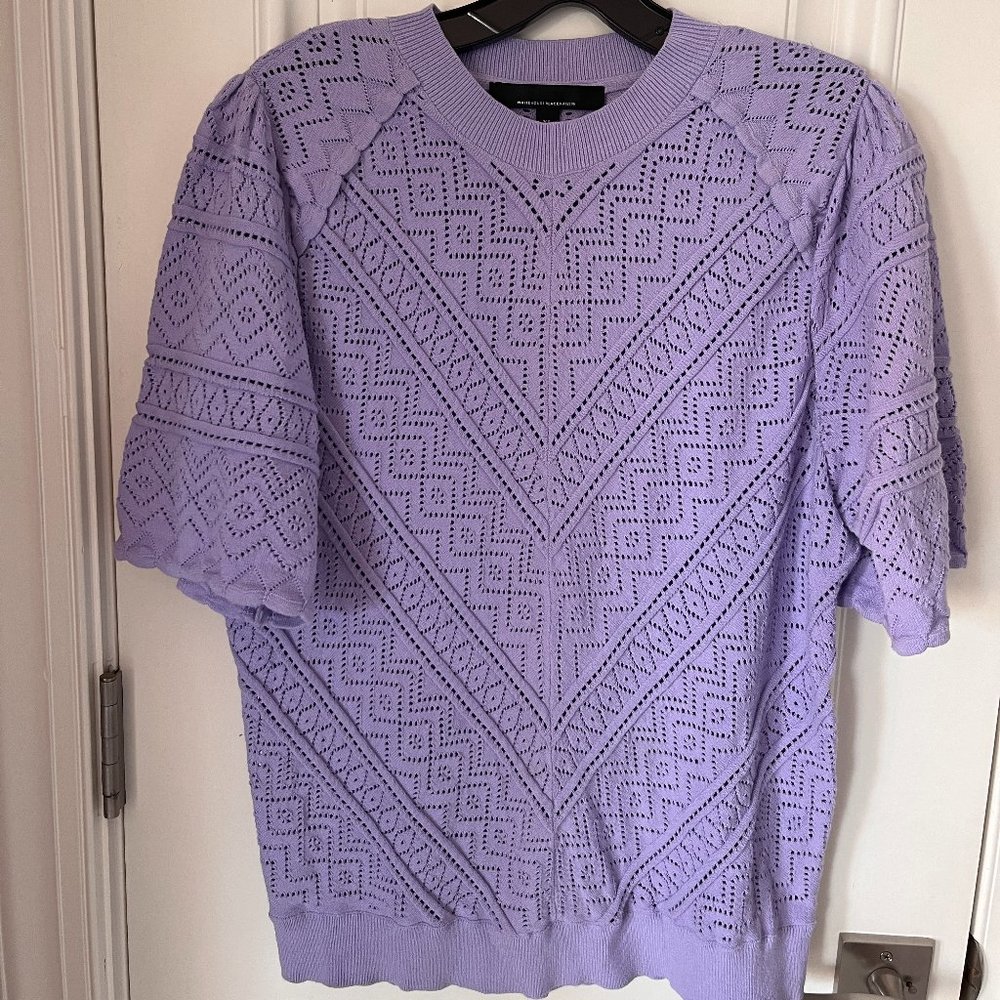 White House Black Market Lilac Knit top